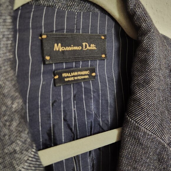 Massimo Dutti Women's Italian Blue Blazer 12 - Picture 2 of 9